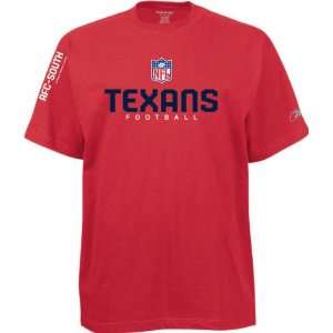 Houston Texans Red 2007 Sideline Callsign T Shirt:  Sports 