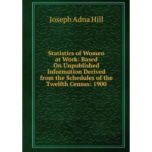 Statistics of Women at Work Based On Unpublished Information Derived 