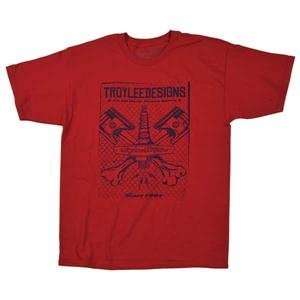  Troy Lee Designs On The Fence T Shirt   Small/Red 
