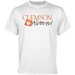  Clemson Tigers University Alumni T Shirt   White: Sports 