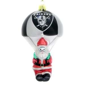  Baltimore Ravens NFL Parachuting Santa Glass Ornament 