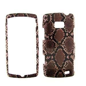   LG ALLY BROWN SNAKE SKIN PRINT COVER CASE Cell Phones & Accessories