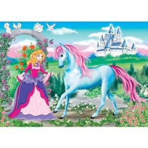    Fantasy Unicorn and Princess Jigsaw Puzzle 150pc Toys & Games