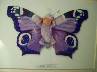 Baby Butterfly Framed Wall Art ANNE GEDDES 12 x 11  