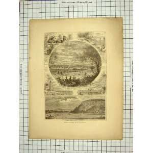    C1850 New Haven Fort Hill East Rock Meadows America