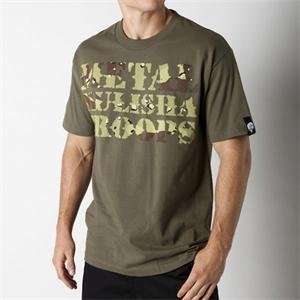  Metal Mulisha Soldier T Shirt   Large/Military Green Automotive