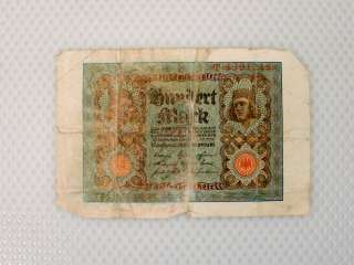 1920 Germany Hundert Mark $100 Bill Bank Note Currency  