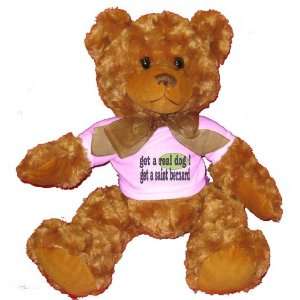   Get a saint bernard Plush Teddy Bear with WHITE T Shirt Toys & Games