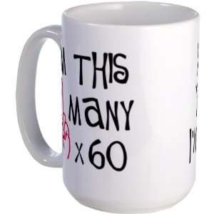 60th birthday middle finger s Humor Large Mug by 