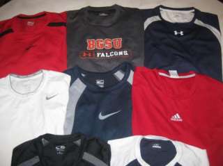 Lot 8 mens UNDER ARMOUR NIKE compression S/S shirts L  