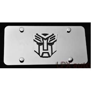  Transformer Autobot 3D emblem on Stainless license plate 