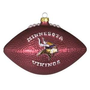   Minnesota Vikings NFL Glass Football Ornament (5) 