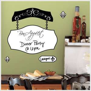 Bon Appetit Sign Kitchen Decor Big 25 x 16 Dry Erase Wall Decal 