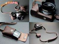 Real leather shoulder strap + battery bag for Canon sony Nikon OLYMPUS 