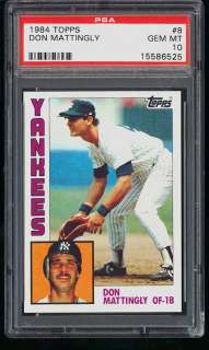 1984 Topps Don Mattingly ROOKIE RC #8 PSA 10 GEM MINT (PWCC)  