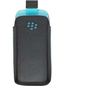  Blackberry 9100 Pocket Black with a Turqoise Pull Tab 