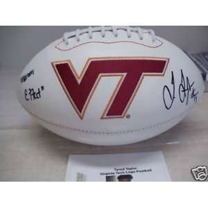 Tyrod Taylor Virginia Tech Star Qb Foto Football Signed  