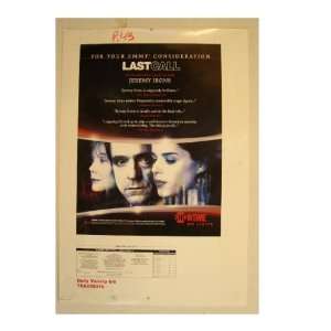   Call Artist Trade Ad Proof Jeremy Irons Neve Campbell