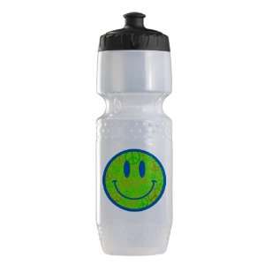  Trek Water Bottle Clear Blk Smiley Face With Peace Symbols 