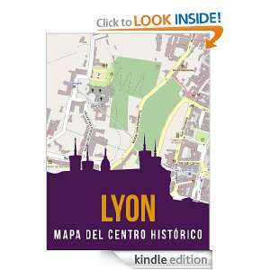 Lyon, Francia mapa del centro histórico (sitio Patrimonio Mundial de 