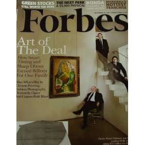  Forbes Magazine December 24 2007 Art of the Deal 