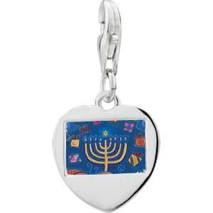 Pugster 925 Sterling Silver Hanukkah Eight Gifts Photo Heart Frame 
