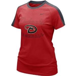   Arizona Diamondbacks Ladies Sedona Red Center Field T shirt: Sports