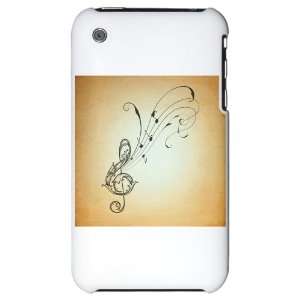    iPhone 3G Hard Case Treble Clef Music Notes 