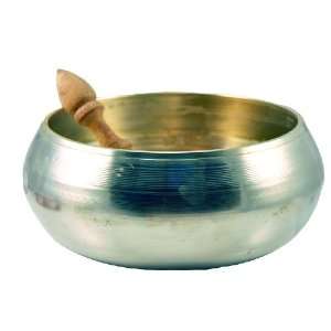  Tibetan Singing Bowl, Buddhist Bowl in Silver, 6 Inches 
