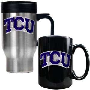  TCU Horned Frogs Stainless Steel Travel Mug & Ceramic Mug 