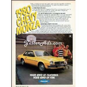  1980 Vintage Ad Chevrolet Chevy Monza 