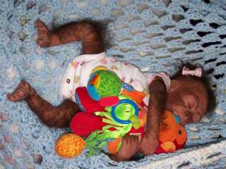   baby girl gorilla 18 monkey orangutan art doll No RESERVE  
