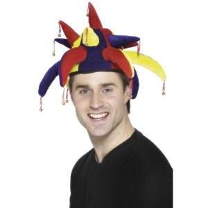  Smiffys Jester Hat   Red, Yellow And Blue Toys & Games