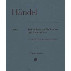  Handel George Frideric Seven Sonatas Violin Basso Continuo 