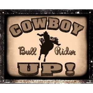  Mancave sign rodeo Cowboy gift bull riding / retro vintage 