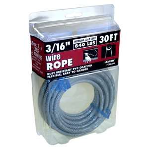   C303PK 3/16 Inch by 30 Foot PVC Coated Wire Rope