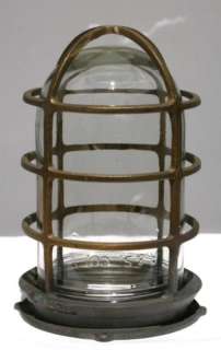 Nautical Brass Cage Light  