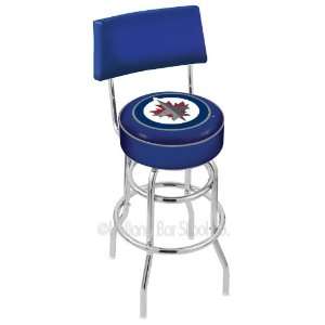  30 Winnipeg Jets Bar Stool   Swivel With Double Ring and 