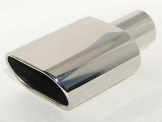 STAINLESS STEEL Soft Rectangle 2.25ID Exhaust Tip Tips  