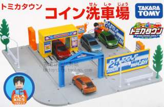 TOMY TOMICA TOWN SCENE   24 HOURS SELF CONI CAR WASH W/ PLAKIDS FIGURE 