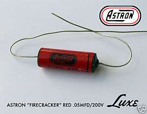 Astron Firecracker Red AM REPRO Capacitor .05 200v PIO  