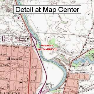   Quadrangle Map   Delaware, Ohio (Folded/Waterproof)