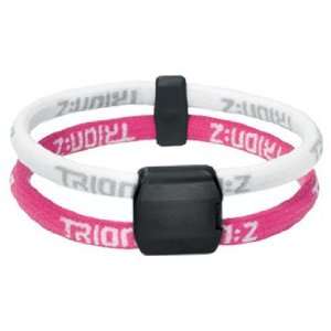 Trion Z White/Pink Ionic/Magnetic Dual Loop Single Bracelets   Trionz