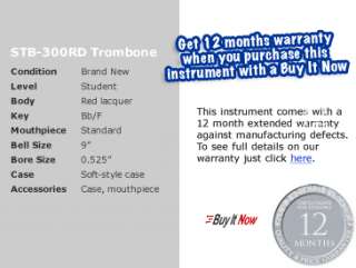 RED Pro Level Bb/F Tenor Bass TROMBONE   High Quality  