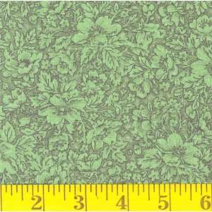  45 Wide Lindsey Leaf Green Fabric By The Yard: Arts 