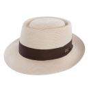 Stetson Straw Fedora   The Whitehall   Tan, Olive, Gray Mix or Rust 