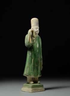 Ancient Chinese Ming Dynasty Terracotta Attendant Statue Figure  