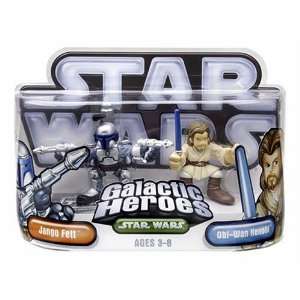   Star Wars Episode 2 Junior Figure 2 Pack Jango & Obi Wan Toys & Games