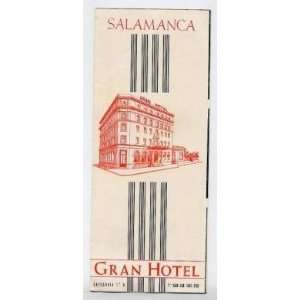  Gran Hotel Brochure Salamanca Spain 1960s: Everything 