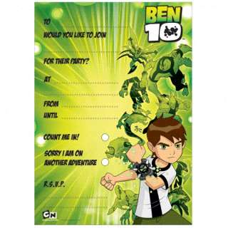 The Little Party Shop Party Supplies Ben 10 Invitations